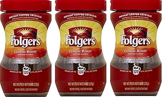 Folgers Instant Coffee Crystals, Classic Roast, 24 ounce