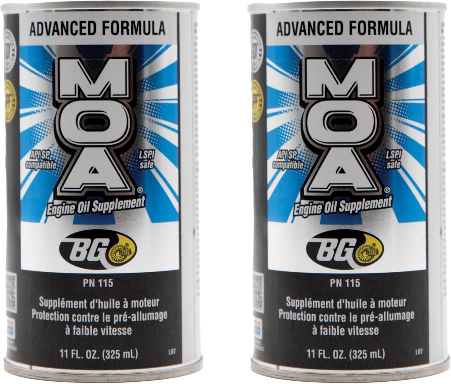 2 - Pack Bg MOA Motor Oil Additive (2) 11oz. Cans