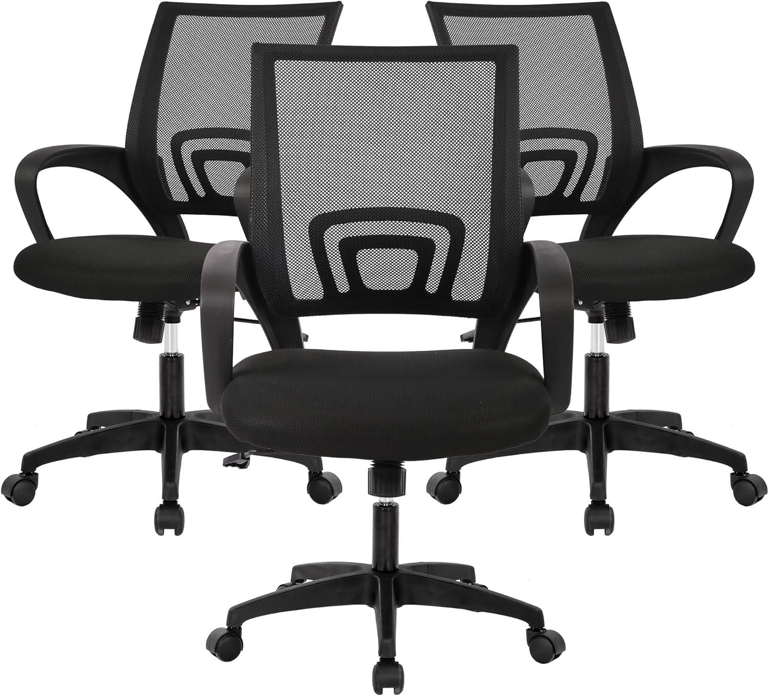 BestOffice Home Office Chair Ergonomic Desk Chair Mesh Computer Chair with Lumbar Support Armrest Executive Rolling Swivel Adjustable Mid Back Task Chair,Black