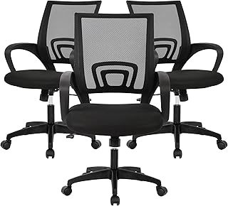 BestOffice Home Office Chair Ergonomic Desk Chair Mesh Computer Chair with Lumbar Support Armrest Executive Rolling Swivel Adjustable Mid Back Task Chair,Black