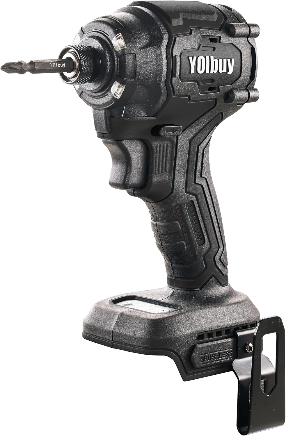 YOIbuy Cordless Impact Driver 1/4 inch, Compact Design, Head length Only 4-1/4" and 2.0 lbs, Powerful Brushless Motor 2035 in-lbs, 4-Speed, LED Light, Compatible with Dewalt 20V Batteries (Tool Only)