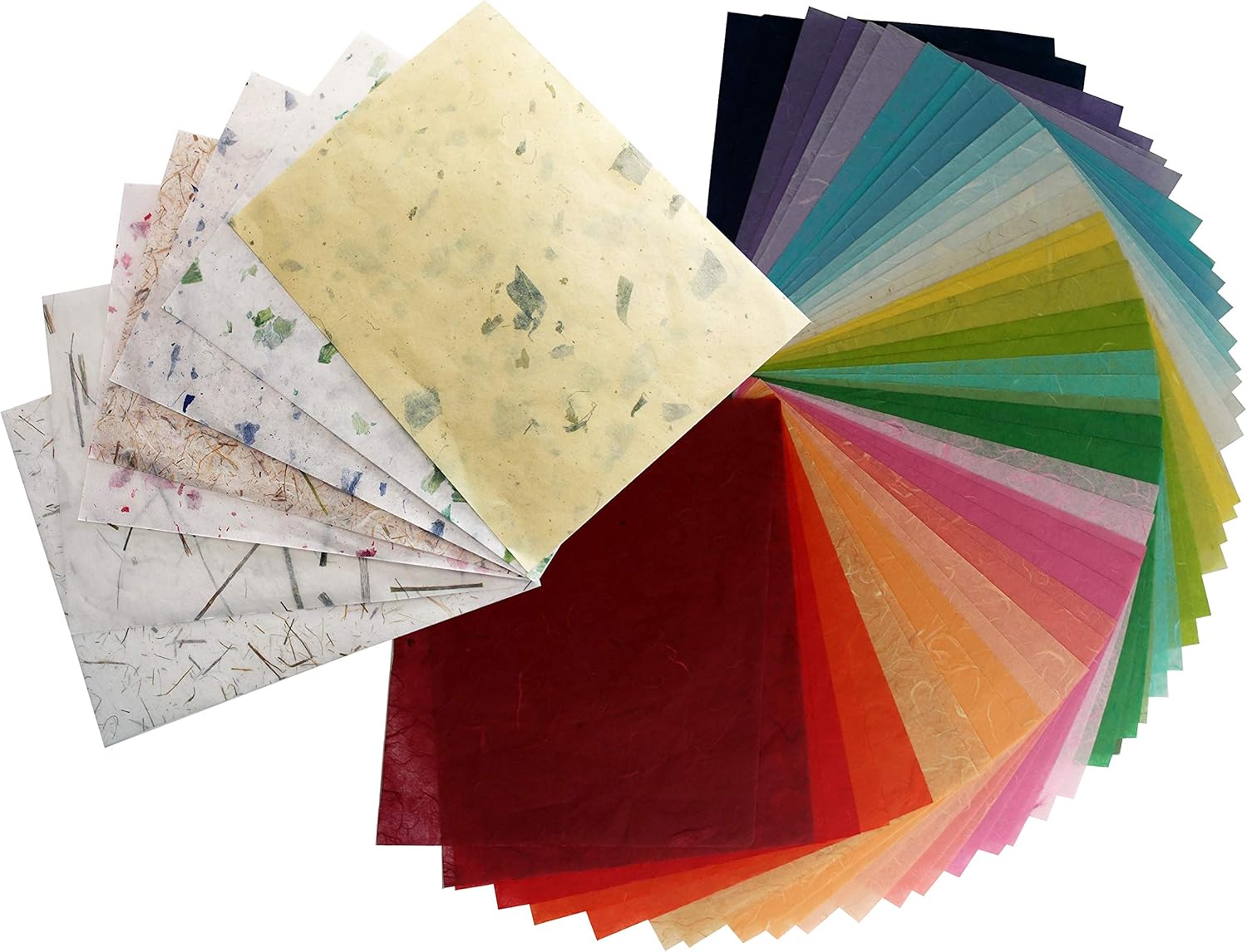 60 Sheets 8.5 x 11 inch handmade paper mulberry paper sheets for crafts japanese tissue paper with designs 8.5 by 11 inch letter size collage art supplies soap paper packaging wrap soap supplies bulk