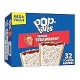 Pop-Tarts Toaster Pastries, Breakfast Foods, Kids Snacks, Family Pack, Frosted Strawberry (32 Pop-Tarts)