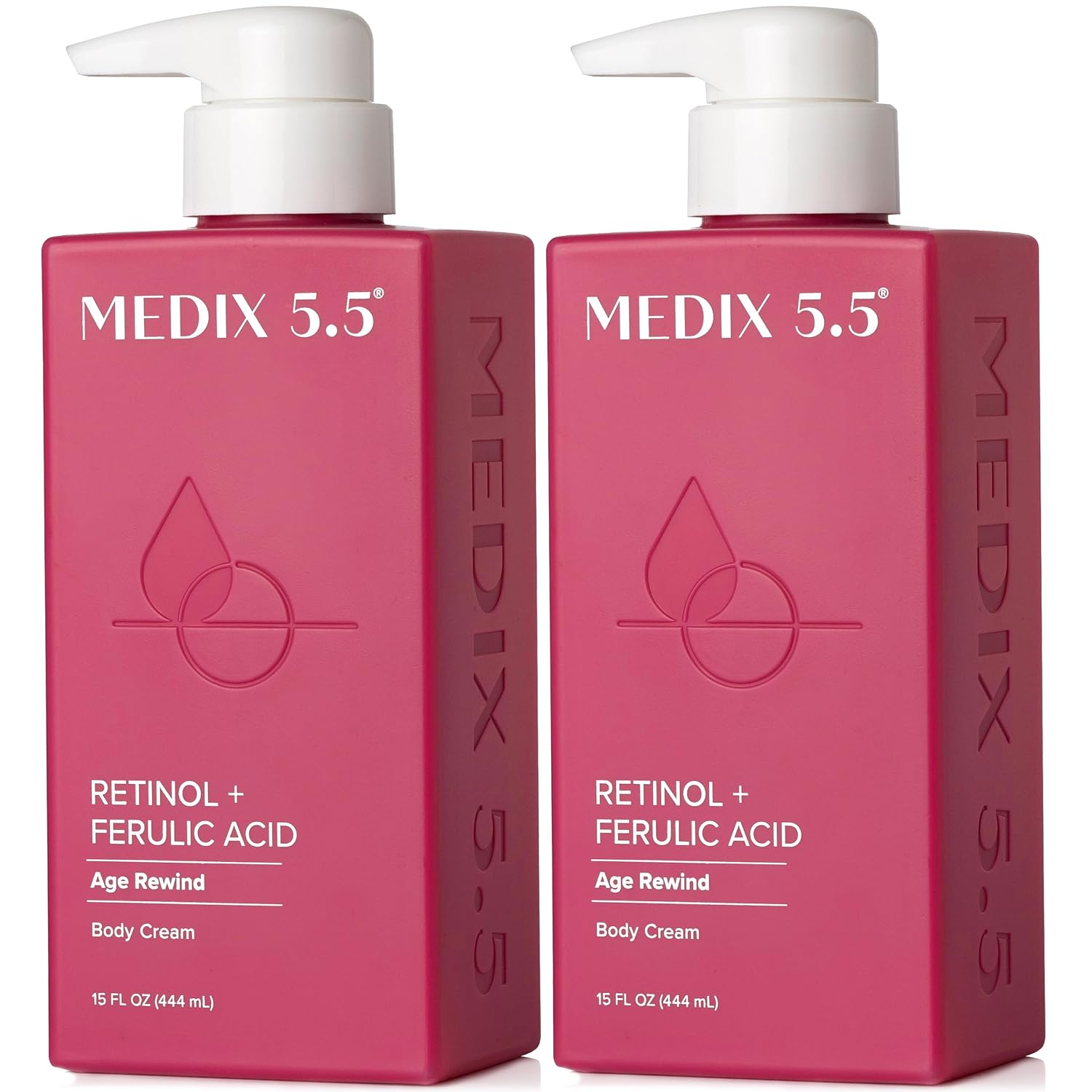 Medix 5.5 Retinol Body Cream Firming Moisturizer & Crepey Skin Care Treatment Lotion (Pack of 2)