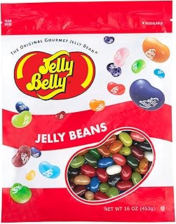 Jelly Belly Fruit Bowl 16 Flavors Jelly Beans - 1 Pound (16 Ounces) Resealable Bag - Genuine, Official, Straight from the Source