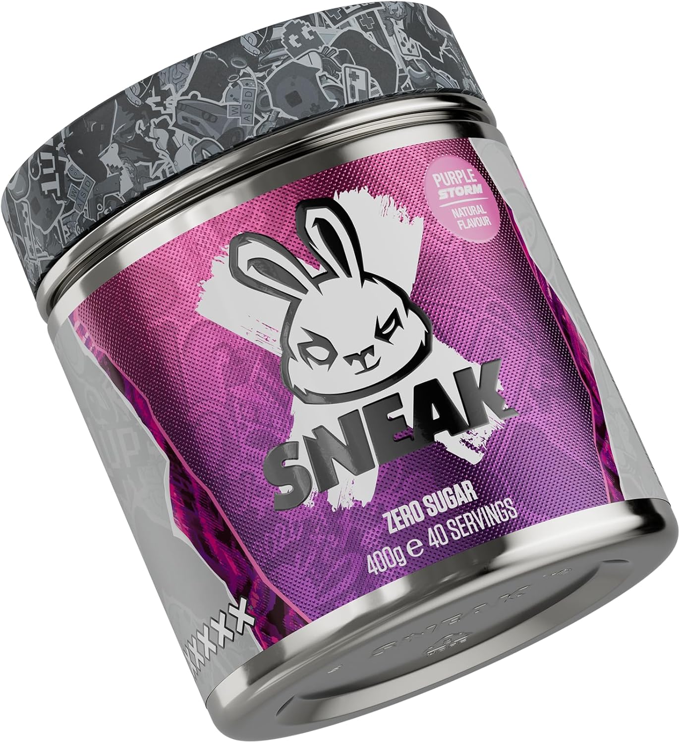 SNEAK Energy Drink Powder | Purple Storm | No Sugar. No Nasties. Just Natural Caffeine, Focus-Boosting Nootropics | 40 Servings