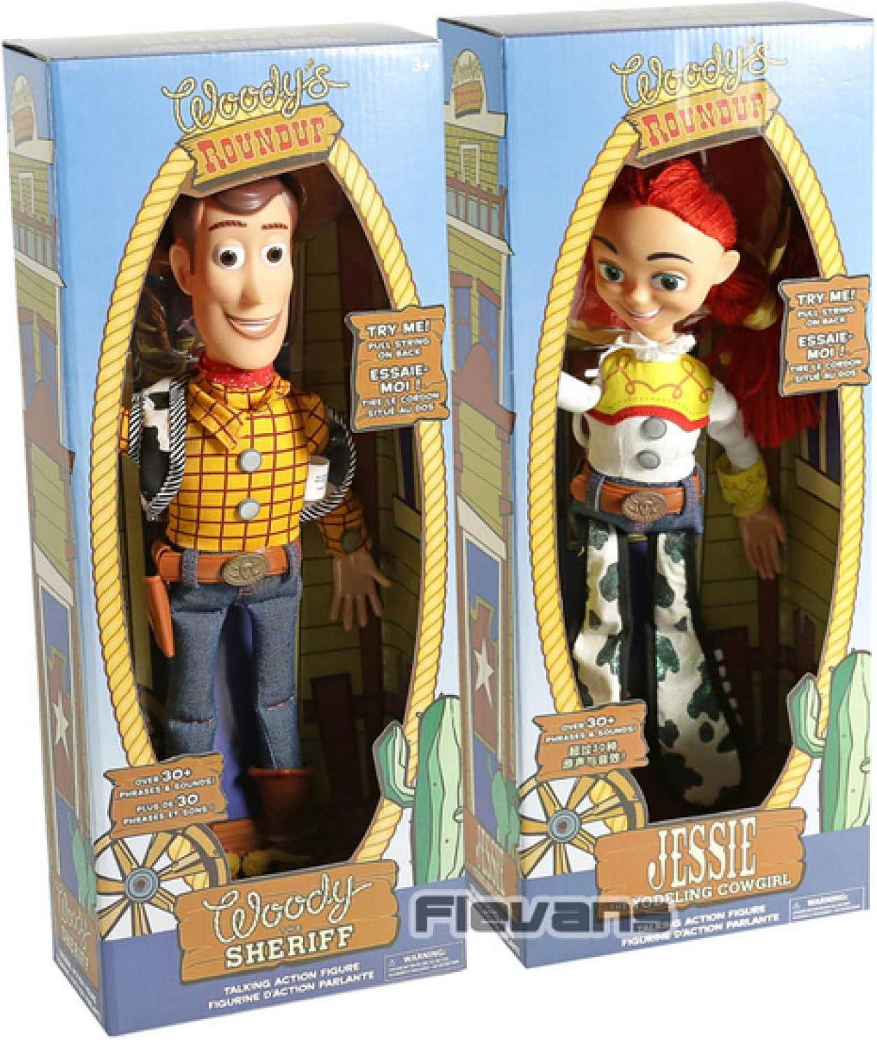 2 Pieces 38 cm Toy Story Talking Woody Jessie Buzz Lightyear Rex Bullseye Collectible Figure Talking Toy Doll