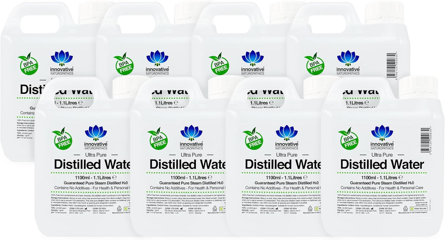Distilled Water - 100% Pure Steam Distilled H2O - 1100ml (8)