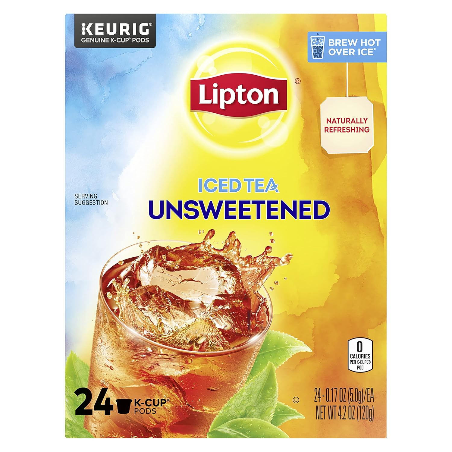 Lipton Iced Tea K-Cups, Unsweetened Black Iced Tea, 24 Total K-Cup Pods