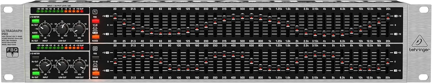 Behringer ULTRAGRAPH PRO FBQ3102HD High-Definition 31-Band Stereo Graphic Equalizer with FBQ Feedback Detection System