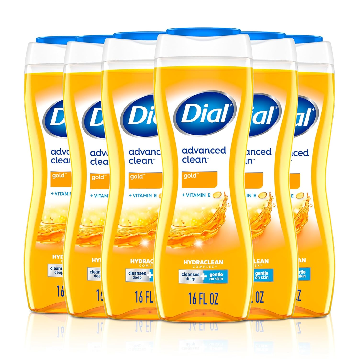 Dial Body Wash, Advanced Clean Gold, 16 fl oz, Pack of 6