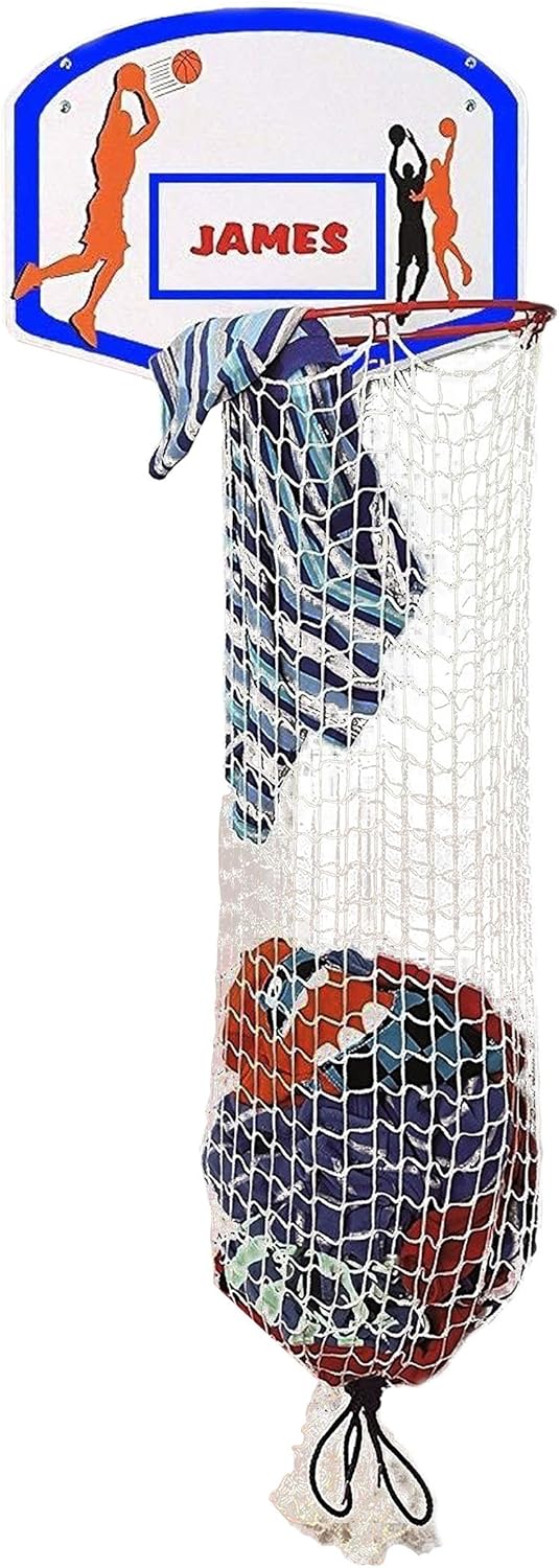 Etna Basketball Hoop Laundry/Clothes Hamper Game for Kids – Hooks Over The Door, Helps Make Dirty Clothes Fun, Can Be Personalized – Perfect For Boys and Girls Bedrooms – Shoot It, Dunk It, Wash It