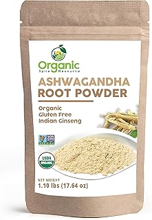 Organic Ashwagandha Root Powder - 1.10 lbs (17.64 oz) | Resealable Kraft Bag,Non-GMO, Indian Ginseng, Withania Somnifera -100% Raw from India, by SHOPOSR