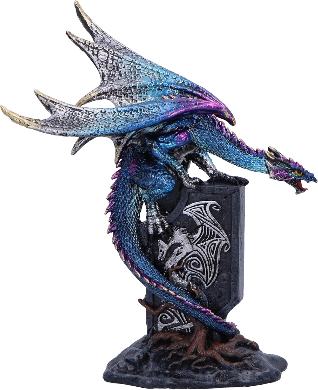 Nemesis Now Draconic Sigil Blue Dragon Figure - 17.5cm Resin Ornament, Collectable Giftware, Cast in Finest Resin, Expertly Hand-Painted, U6699A24