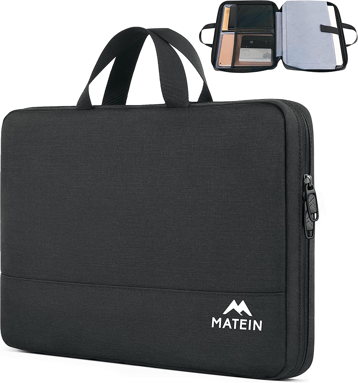 MATEIN Laptop Bag 15.6 Inch, TSA Laptop Case13,14,15.6 Inch for Men, Water Resistant with Pockets and Compartments Compatible with Acer HP Notebook MacBook,Gift for Women Man, Black.