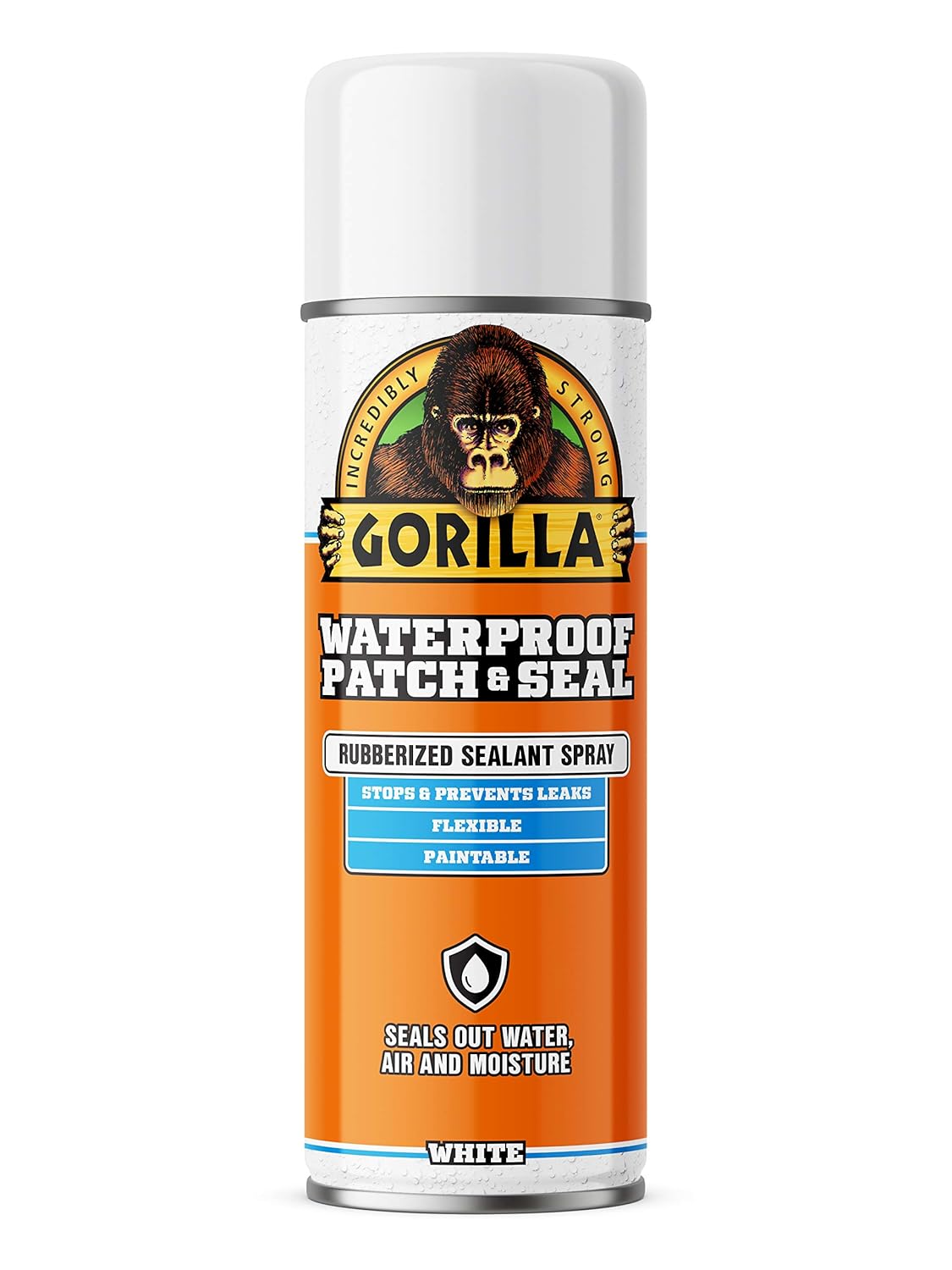 Gorilla Waterproof Patch & Seal Rubberized Sealant Spray; White; 14oz (Pack of 1)