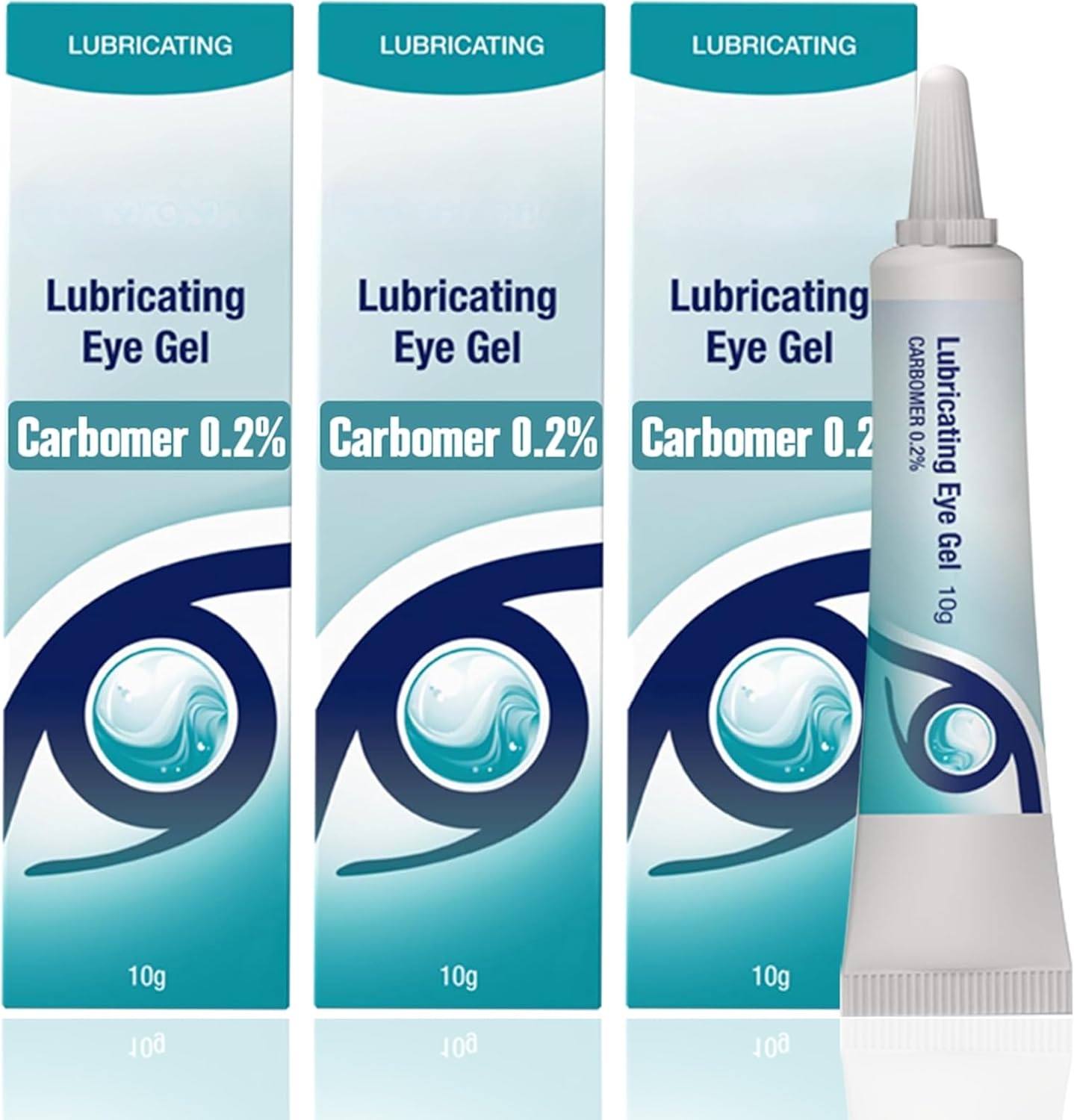 CARBOMER 0.2% Lubricating Eye Gel for Dry, Tired Eyes - Intensive Lubrication & Moisturising Formulation for Daily Eye Care Routine - Immediate Eye Hydration | 3 x10g Pack | SterlingSquare
