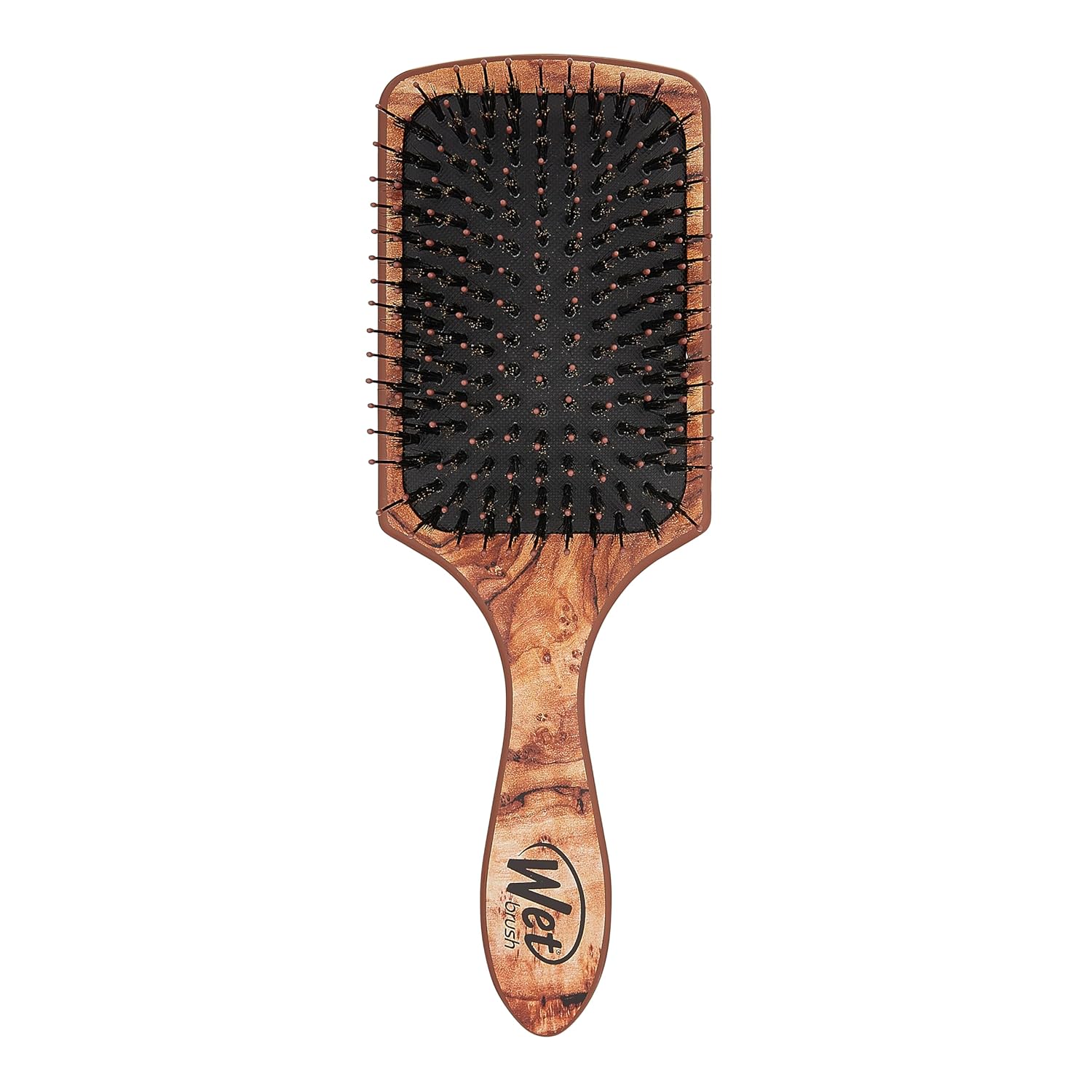 Wet Brush Paddle Hair Brush,Traditional Wood-Ultra-Soft IntelliFlexDetangling Bristles with AquaVentDesignForSpreading HairTreatmentsEvenly-Pain-Free Hair Brush For Women & Men,Shine Traditional Wood