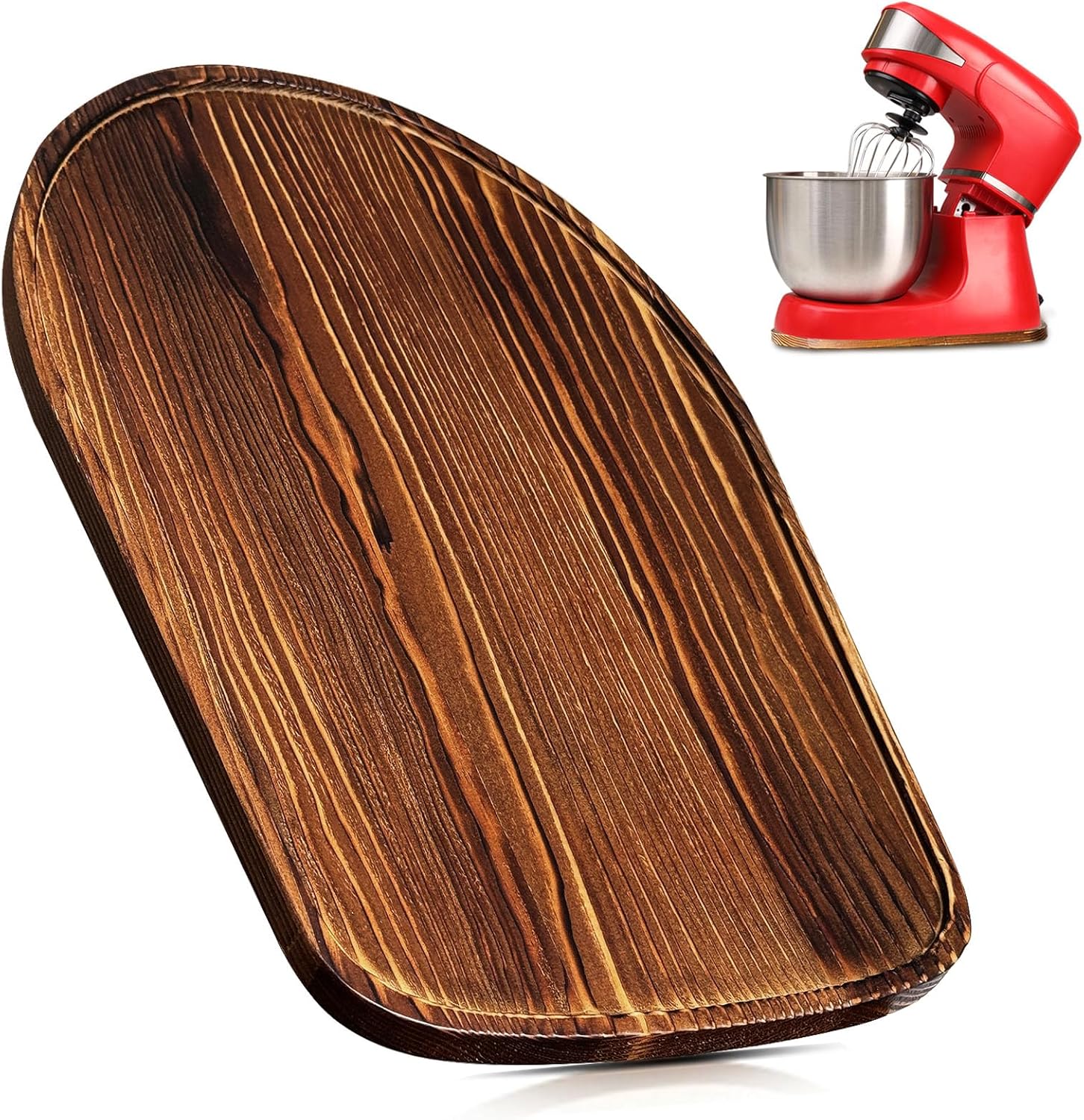 Wood Mixer Slider Mat for KitchenAid 4.5-5 Qt Tilt-Head Stand Mixer Kitchen Appliance Slider Tray Countertop Storage Attachments