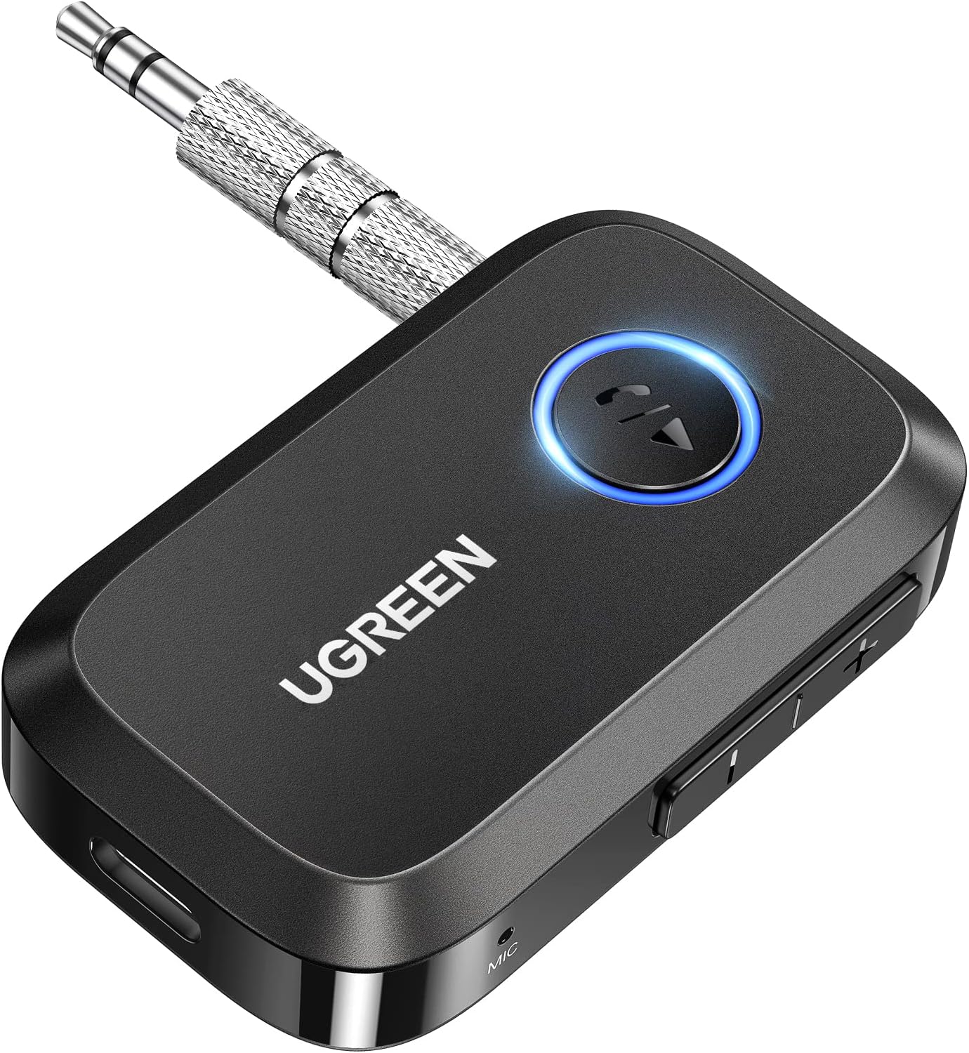 UGREEN 5.4 Aux Bluetooth Adapter, Noise Cancelling 3.5mm AUX Bluetooth Car Adapter, Wireless Audio Receiver for Home Stereo/Wired Speaker, 15H Battery Life