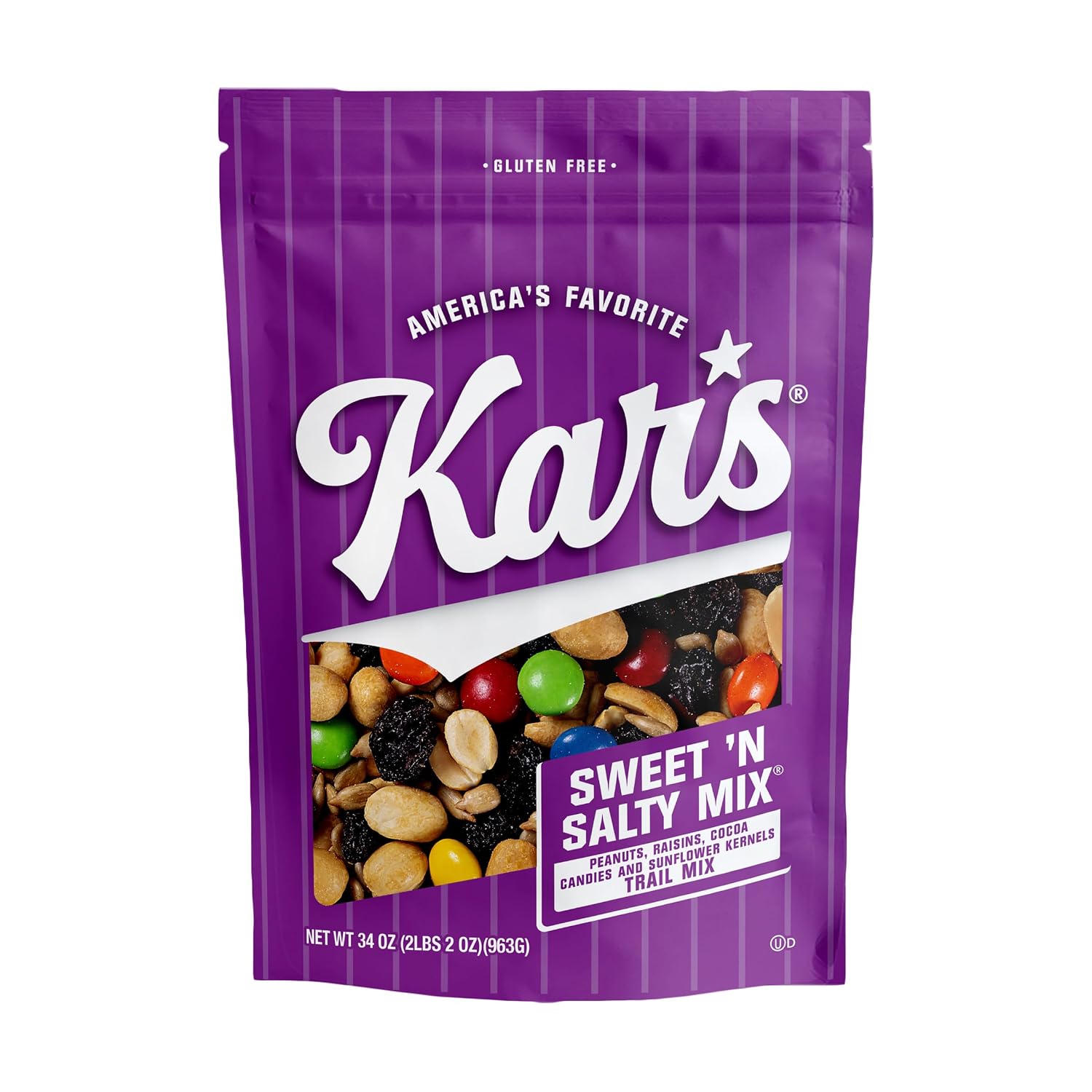 Kar’s Nuts Sweet ‘N Salty Trail Mix, 34 oz Resealable Pouch (Pack of 1), Gluten-Free Trail Mix Snack