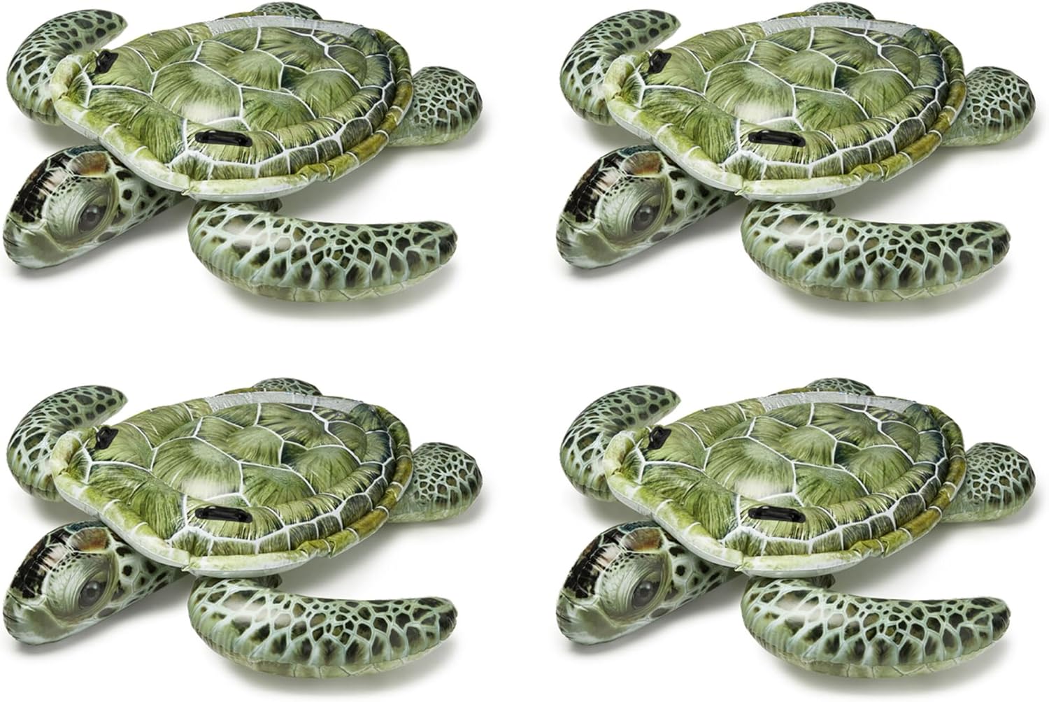 Intex Realistic Sea Turtle Inflatable Ride On Pool Float with Heavy Duty Handles for Pool Rafts and Inflatable Ride Ons