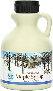 Butternut Mountain Farm Pure Maple Syrup From Vermont, Grade A (Prev. Grade B), Dark Color, Robust Taste, All Natural, Easy Pour Jug, 16 Fl Oz, 1 Pint