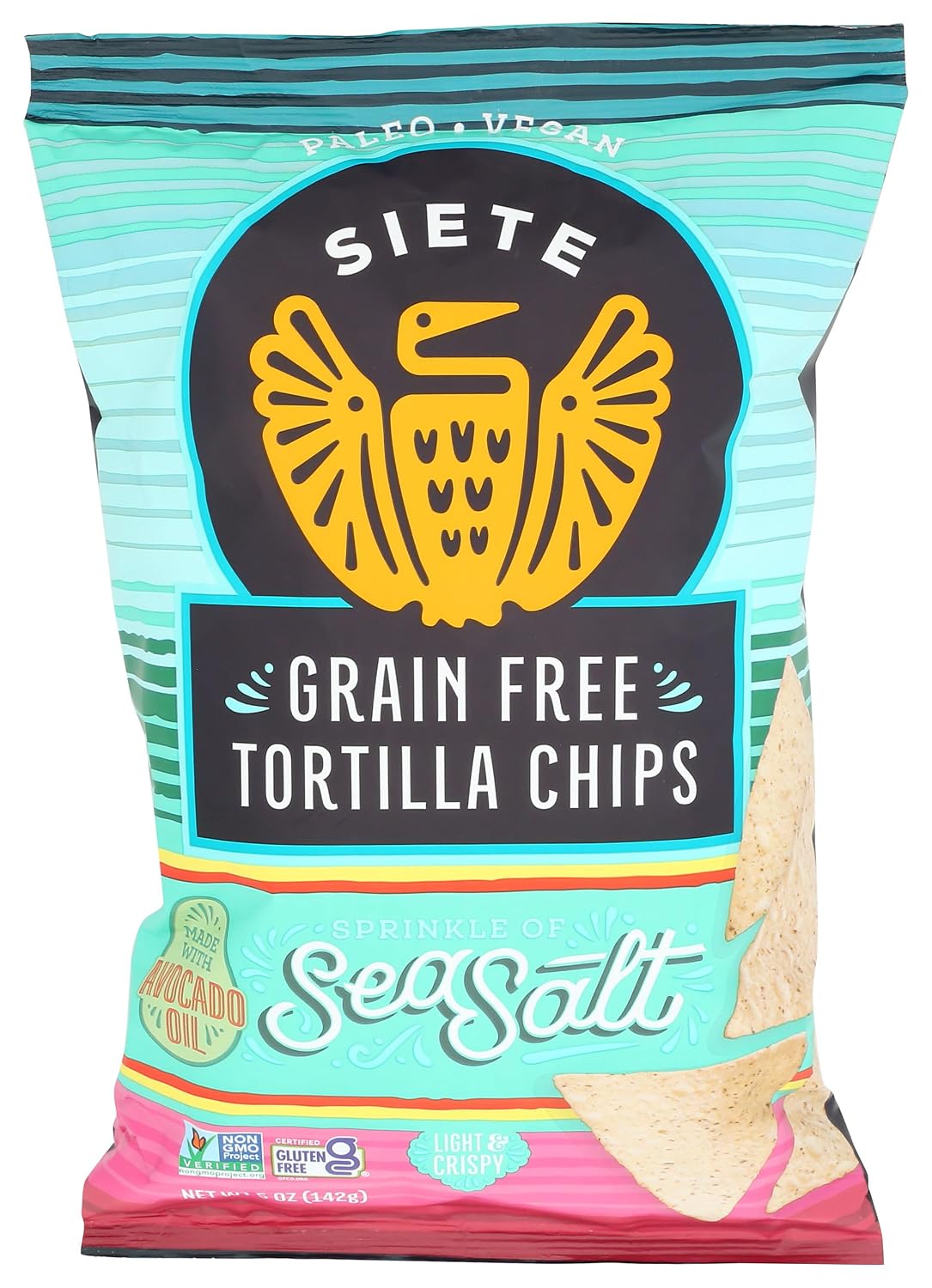 SIETE FAMILY FOODS Siete Sea Salt Grain Free Tortilla Chips, 5 oz bags (1 PACK), 5 OZ