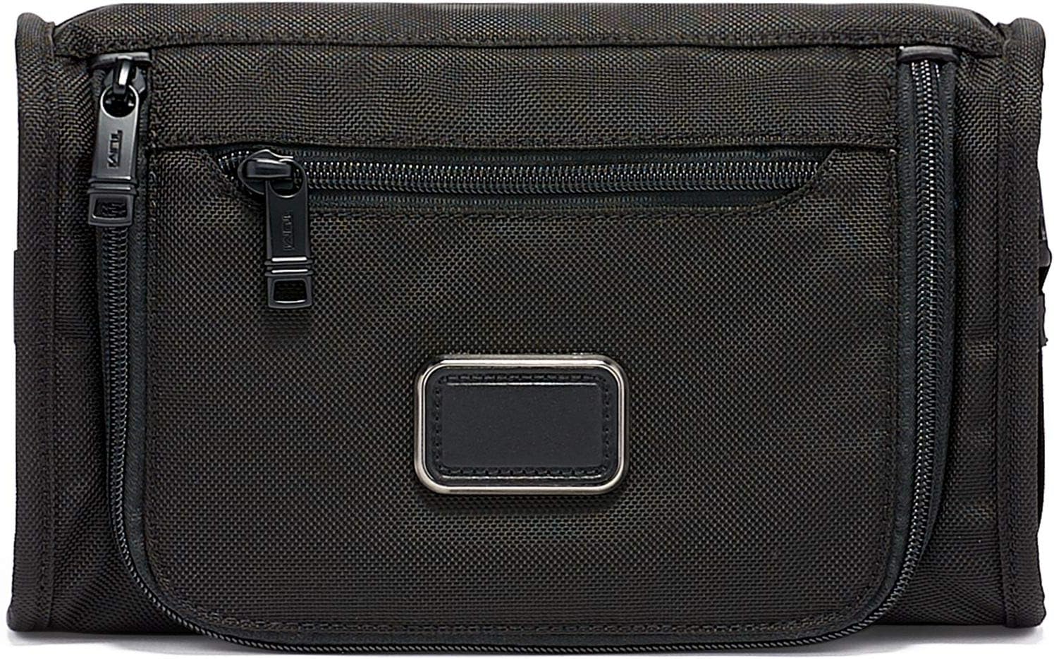 TUMI - Alpha Travel Kit - Travel Toiletry Bag - Compact Travel Organizer for Cosmetics & Essentials - TUMI Tracer - Black, One Size, Alpha 3 Travel Kit
