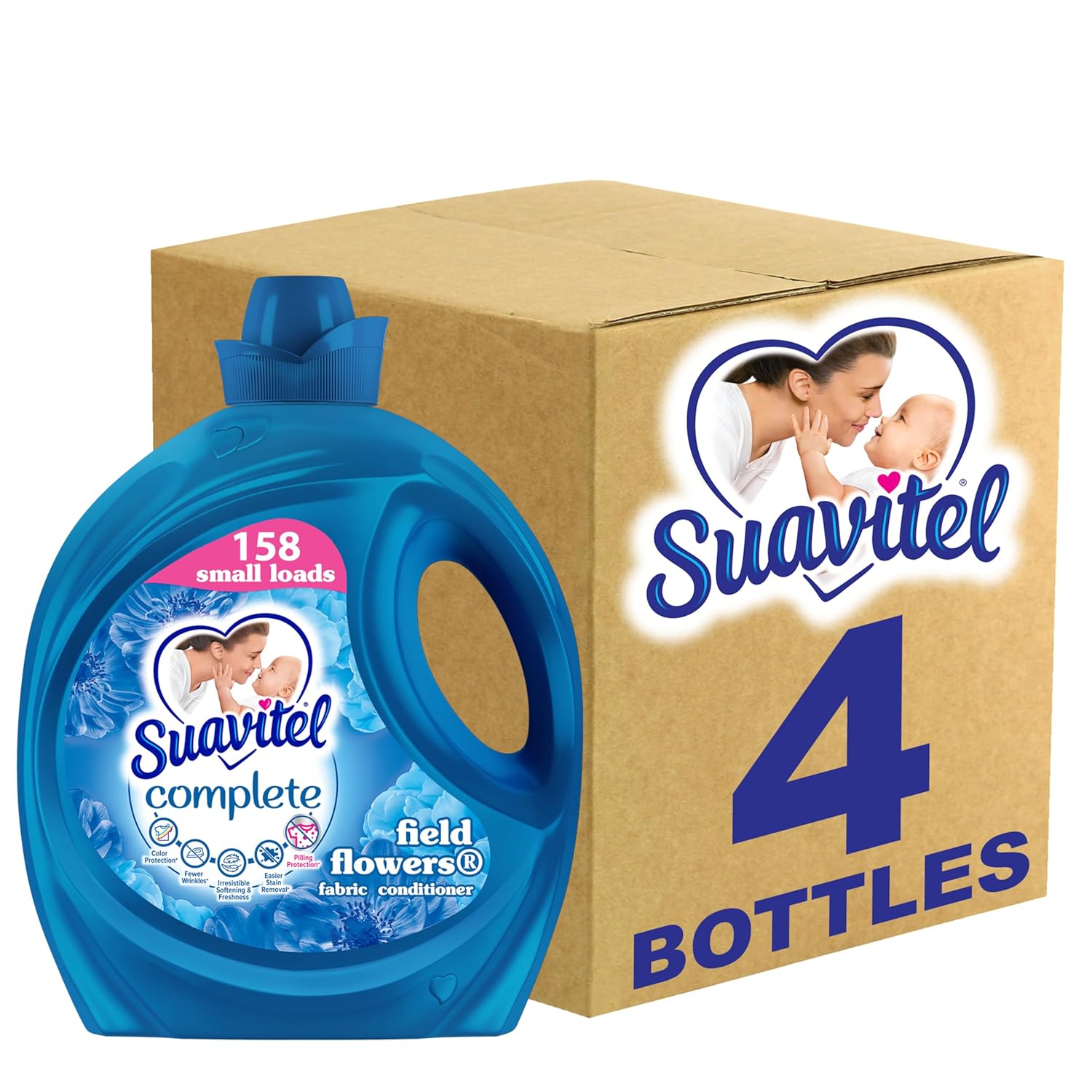 Suavitel Complete Fabric Conditioner, Field Flowers, 158 oz (Pack of 4)