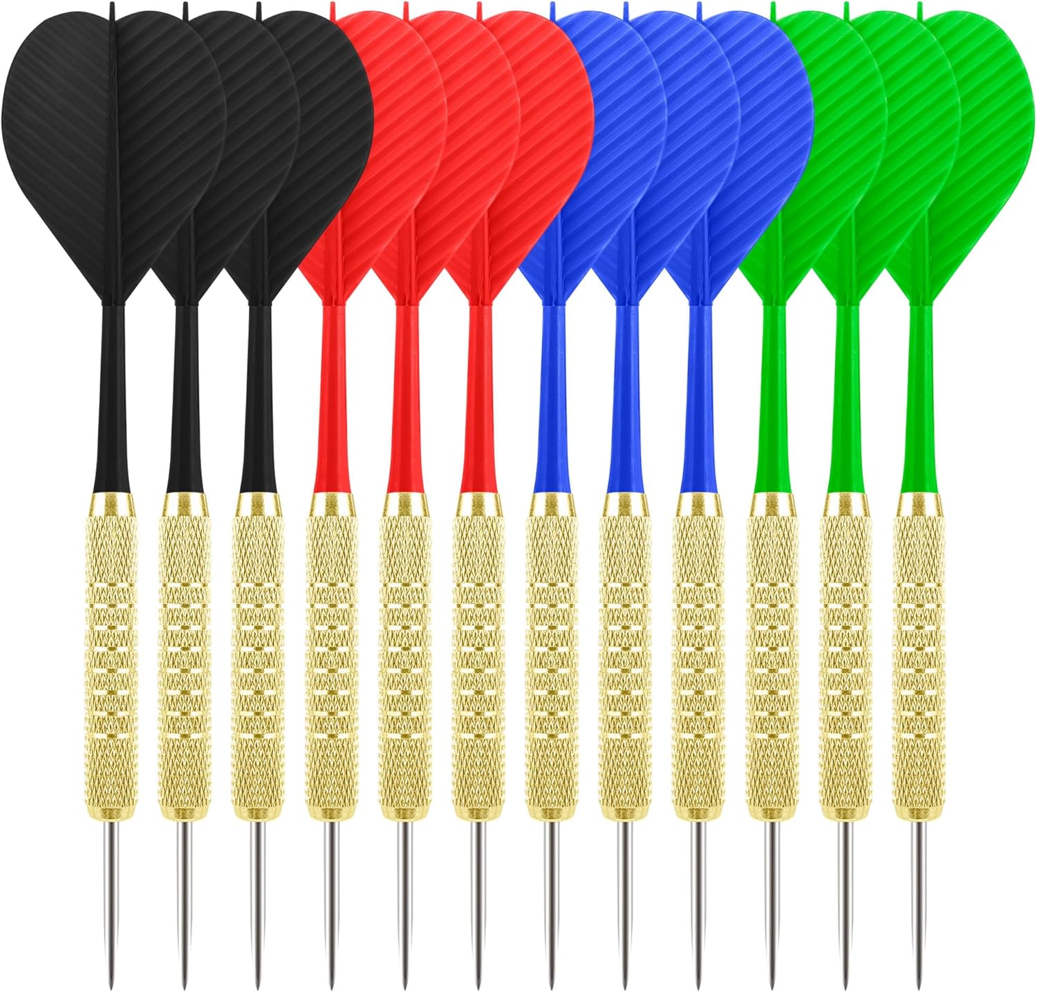 CyeeLife Steel Tip Darts,12 Pack Metal Tip Dart Set, Darts Metal Tip Set, Metal Darts for Dartboard