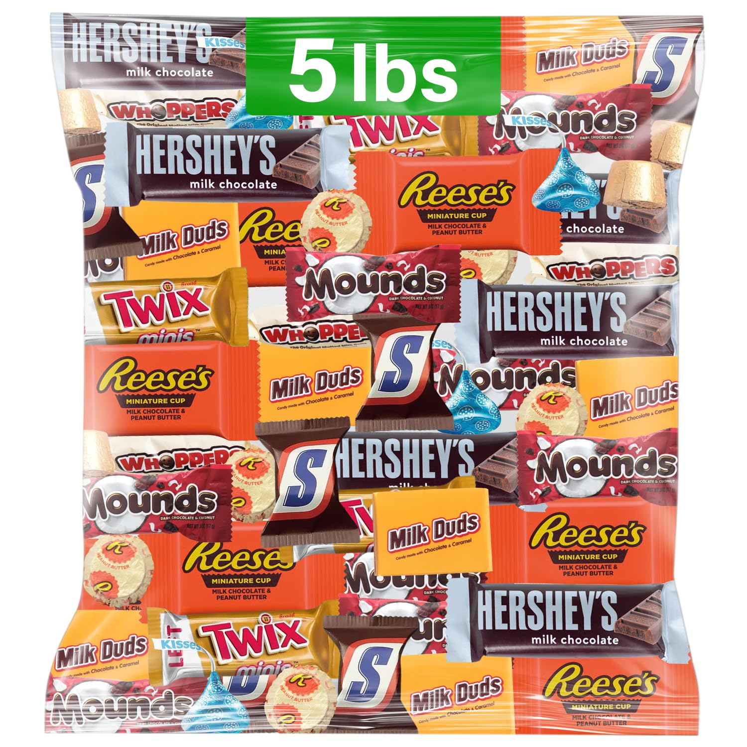 Chocolate Candy Variety Pack – 5lb Assorted Chocolate Candy Bulk Bag, Individually Wrapped for Parties, Office Treats, Holidays Easter Candy Bowls, Fun Size for All Age.
