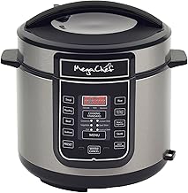 Megachef Digital Pressure Cooker, Silver, 6 quart