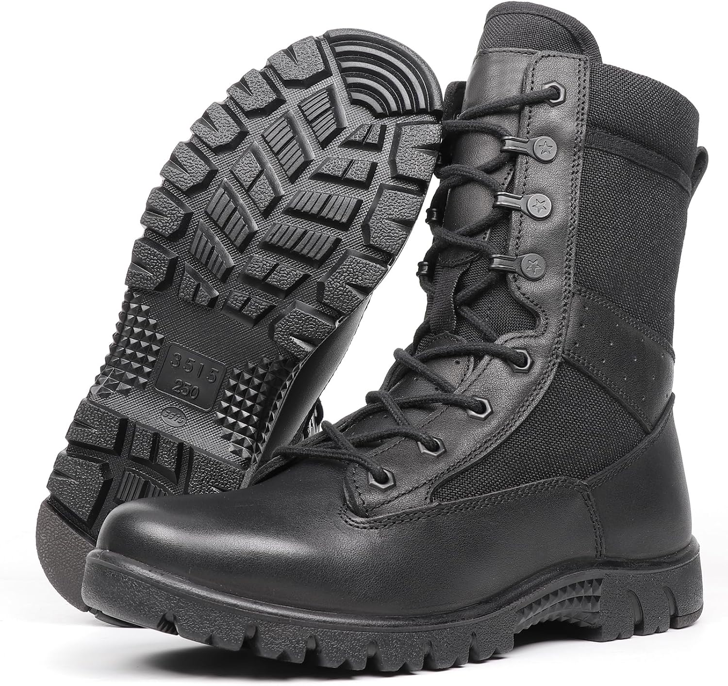 Men’s Military Tactical Boots Non-Slip Comfortable Duty Combat Hiking Security Army Police Boots for Work & Casual