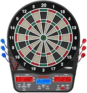 Viper 850 Electronic Dartboard, Ultra Bright Triple Score Display, 50 Games With 470 Scoring Variations, Regulation Size Target-Tested-Tough Segments Made From High Grade Nylon, Includes 6 Darts,Black