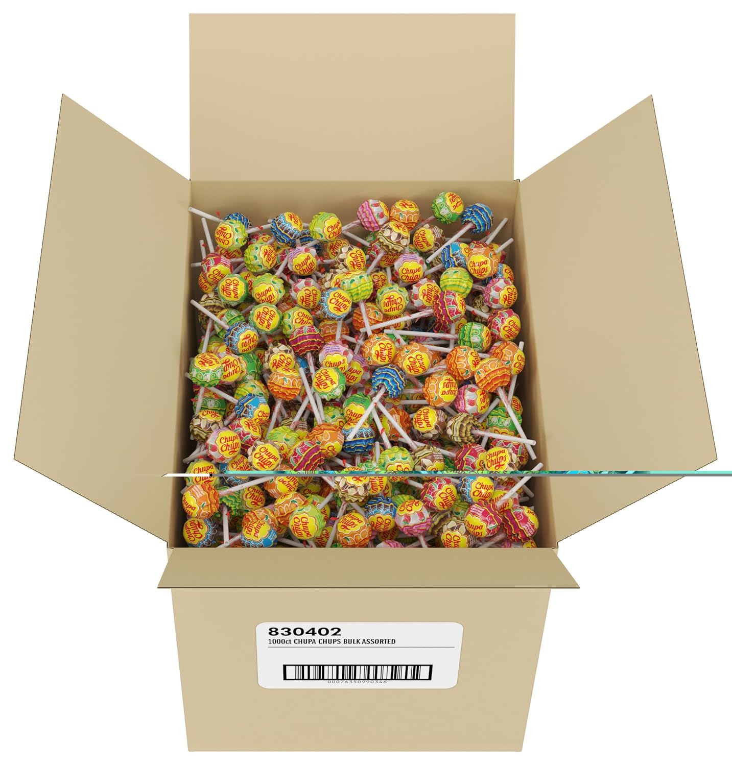 Chupa Chups Classic Halloween Trick or Treat Candy Lollipop Variety Assortment, 7 Flavors, Individually Wrapped Bulk Candy for Adults & Kids (1000 Suckers)