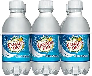 Canada Dry Club Soda, 10 fl oz plastic bottles, 6 pack