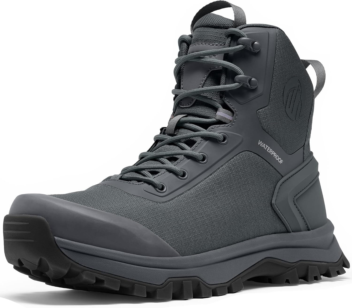 Coostar Tactical Boots for Men Lightweight Military Combat Boot Side Zipper Motorcycle Hiking Work Boots Waterproof 8 Inches