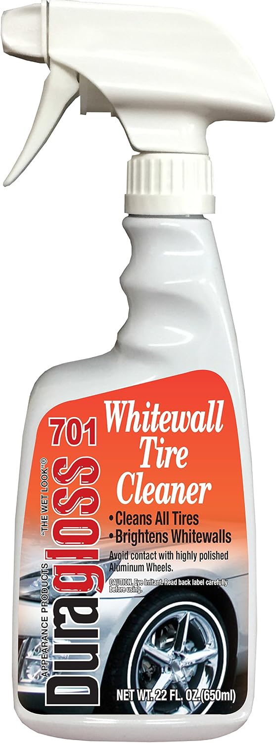 Duragloss 701 Whitewall Tire Cleaner - 22 oz., White