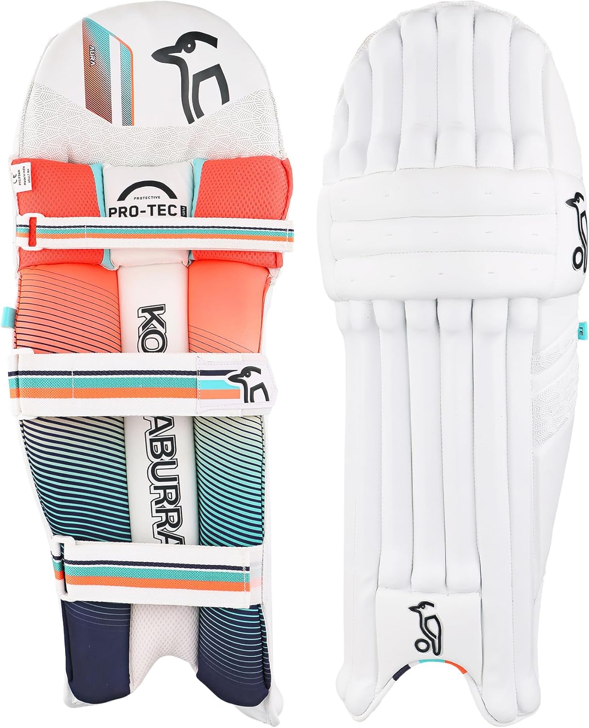Kookaburra Aura 3.1 Cricket Batting Pads - Adult Right Hand, White