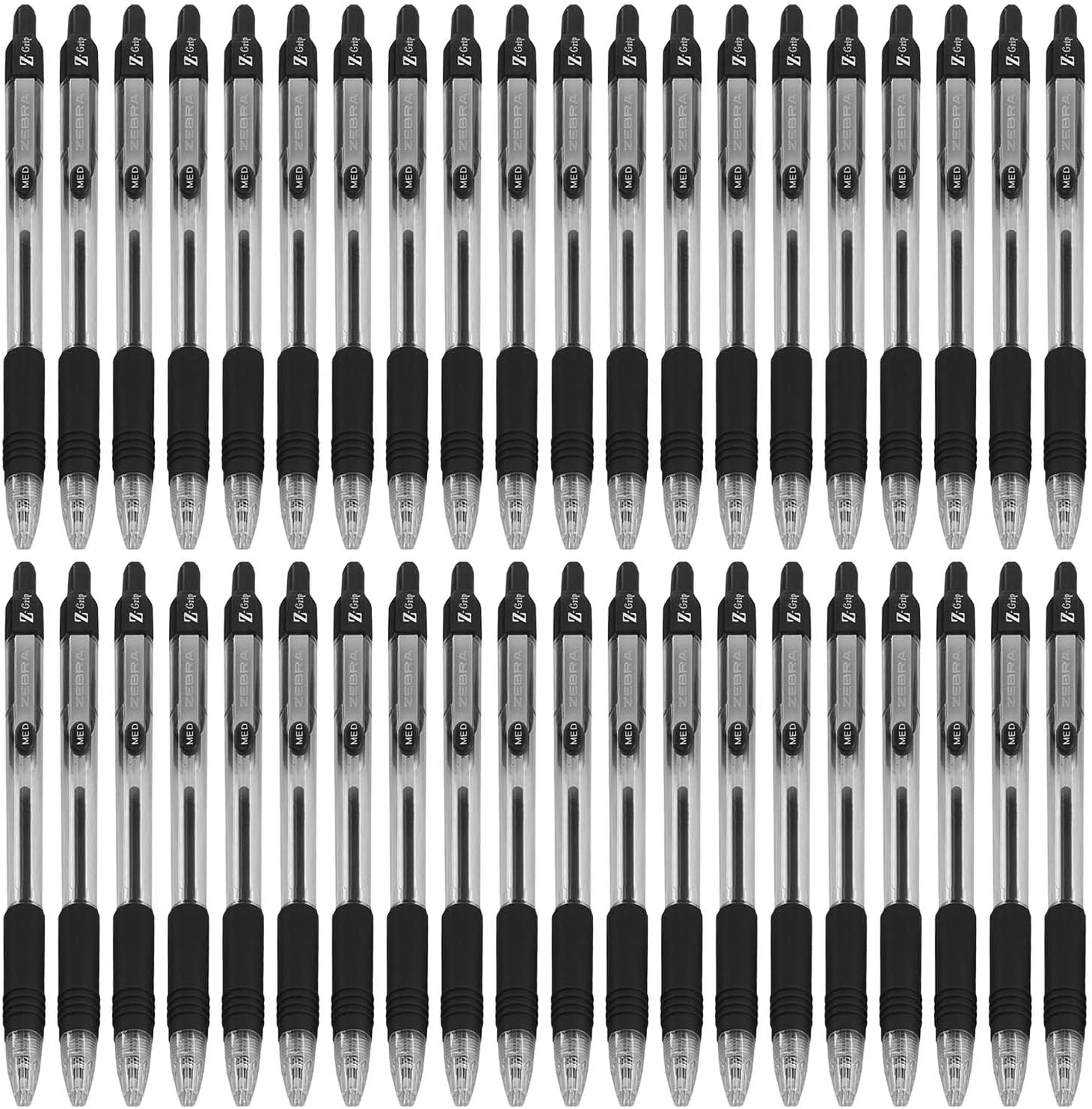 Z-Grip Retractable Ballpoint Pen - Economy Pack of 40 - Black