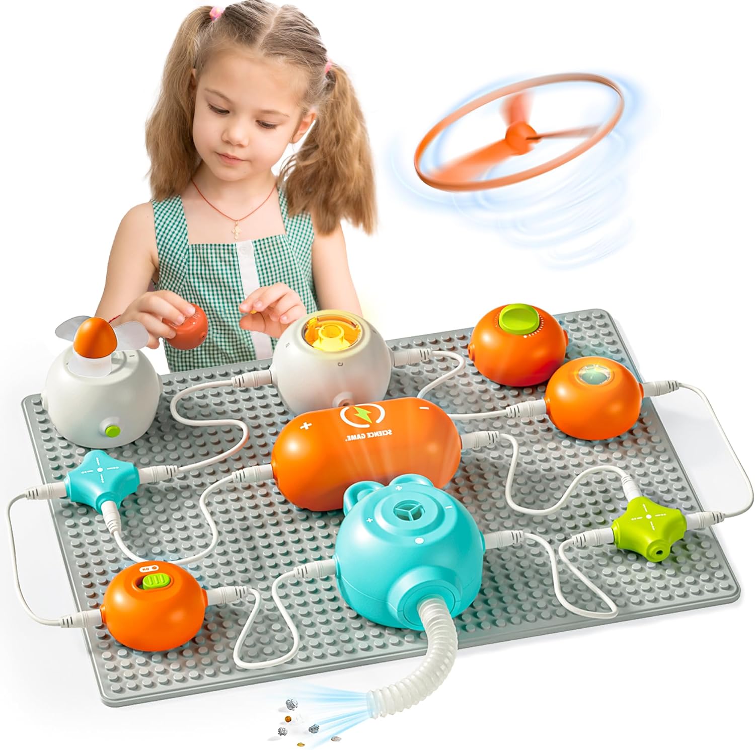 SMILESSKIDDO Science Experiments for Kids - Electronics Exploration DIY Building Blocks with 140+ Projects, 10+ Circuit Parts, School Family STEM Educational Toy Gifts for Kids Boys Girls Ages 3+