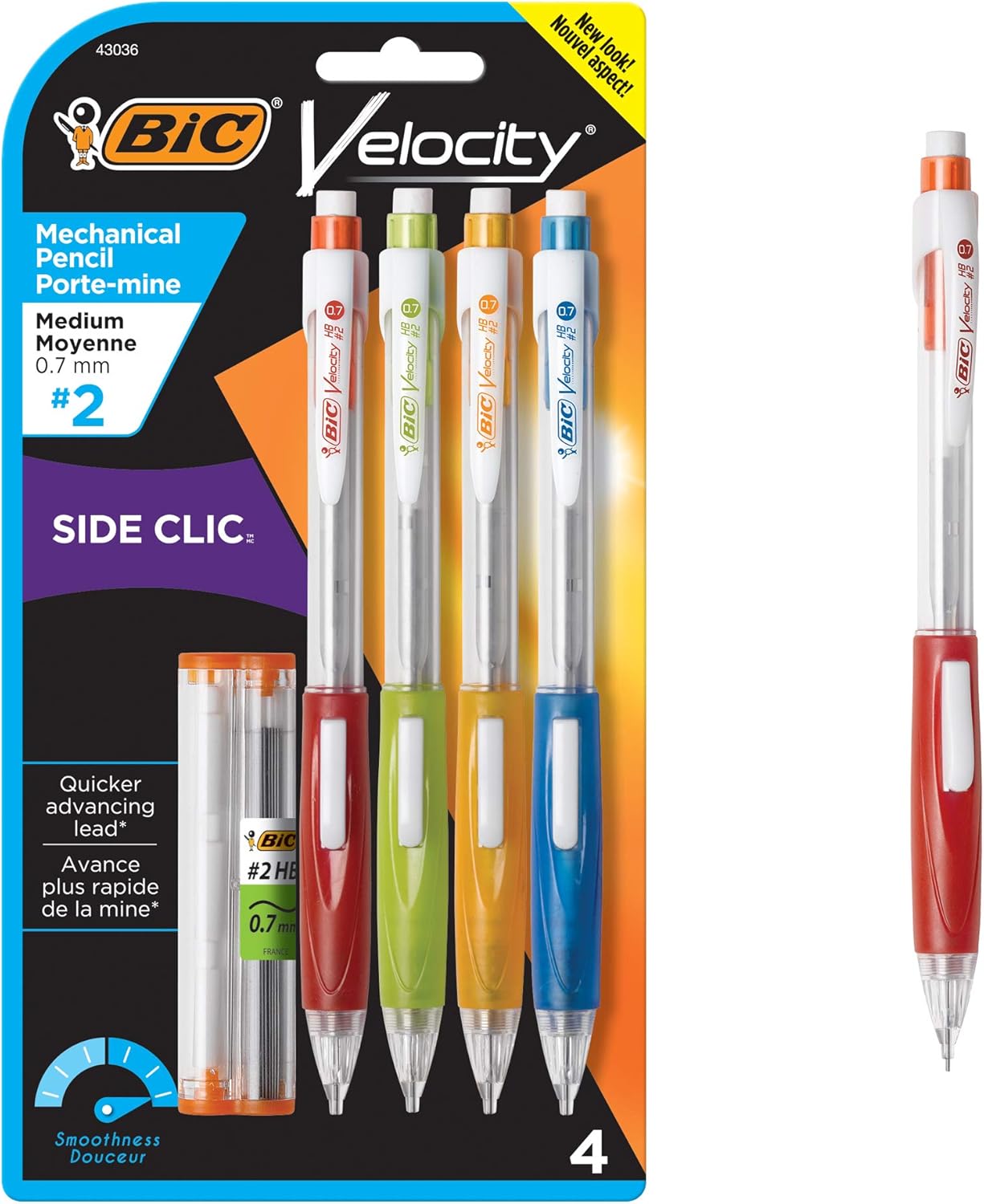 Bic - *Velocty Side Clic Mp 0.7 4Pk