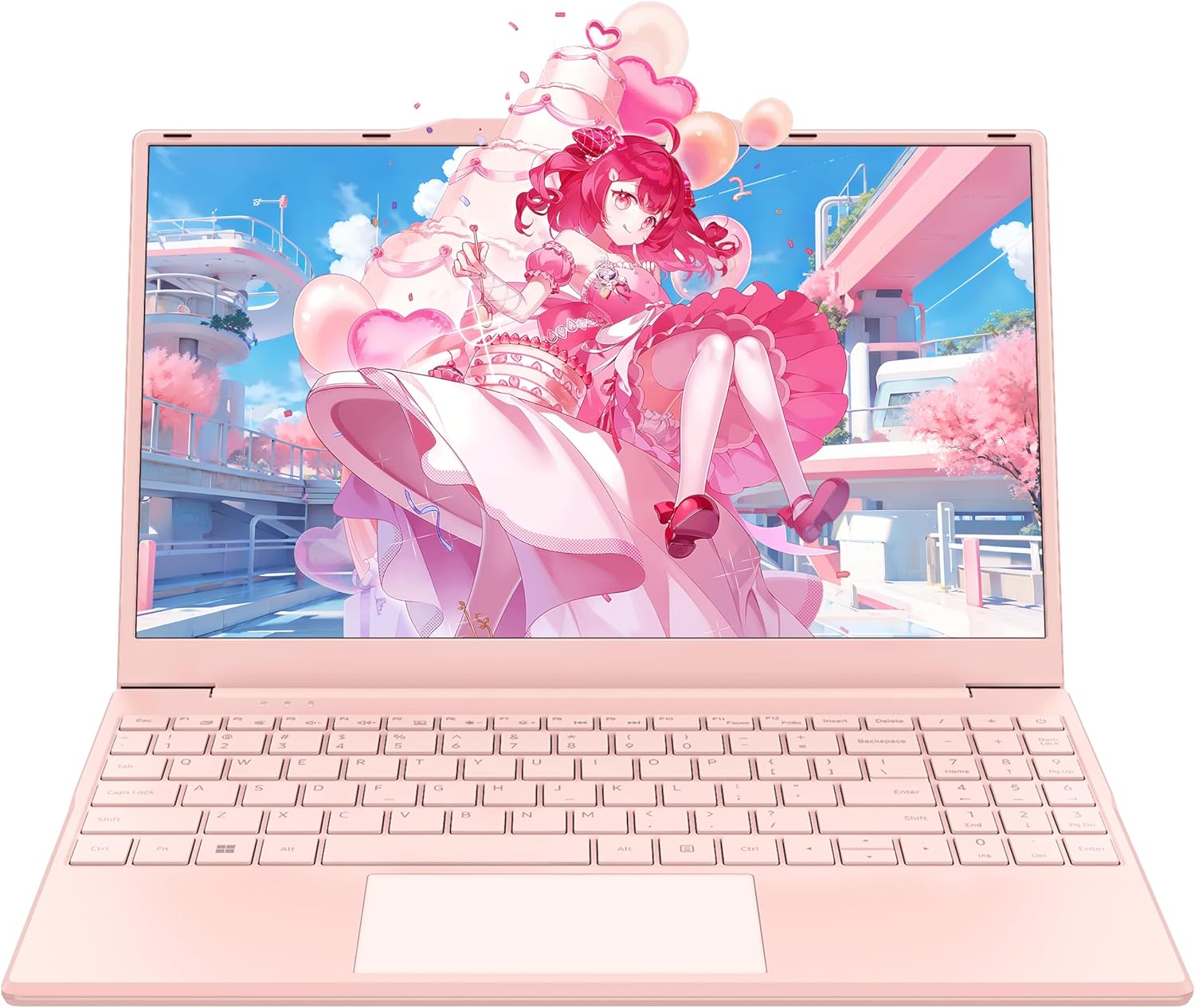 Amita 14" Light Pink Slim Laptop – N5095 CPU (Up to 2.9GHz), 32GB RAM, 512GB NVME SSD, FHD 1080P Display, Ultra-Light Design, Long Battery Life, Multi-Port Connectivity (32GB RAM | 512GB SSD)