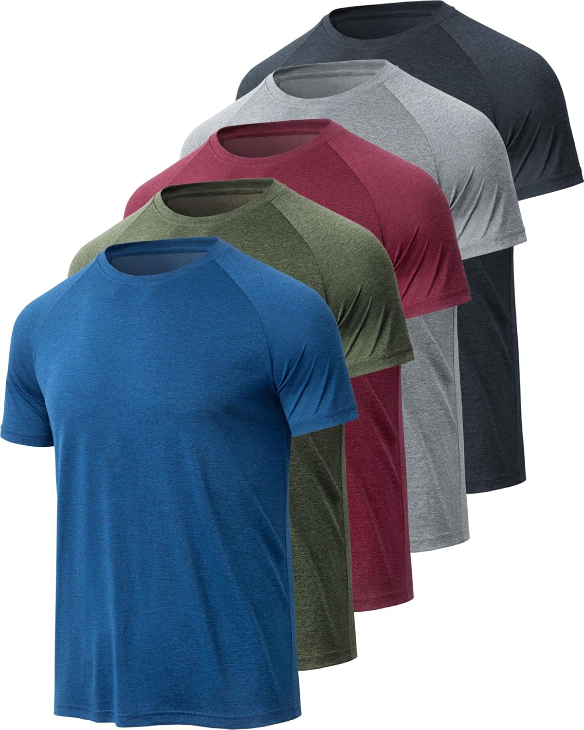 BALENNZ Workout Shirts for Men, Moisture Wicking Quick Dry Active Athletic Men's Gym Performance T Shirts