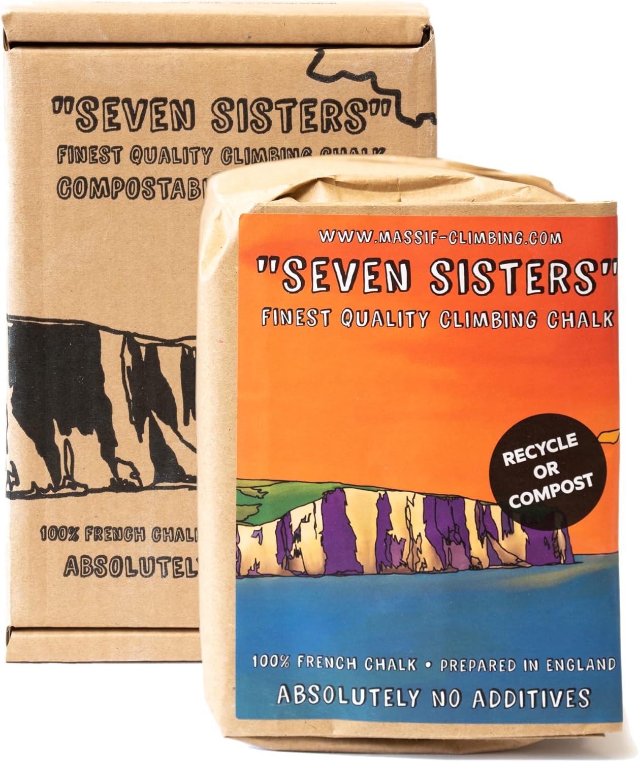 Massif Climbing Gym Gymnastic Chalk (450g, Zero-Plastic Compostable Pack) (450g, Zero-Plastic Compostable Pack)