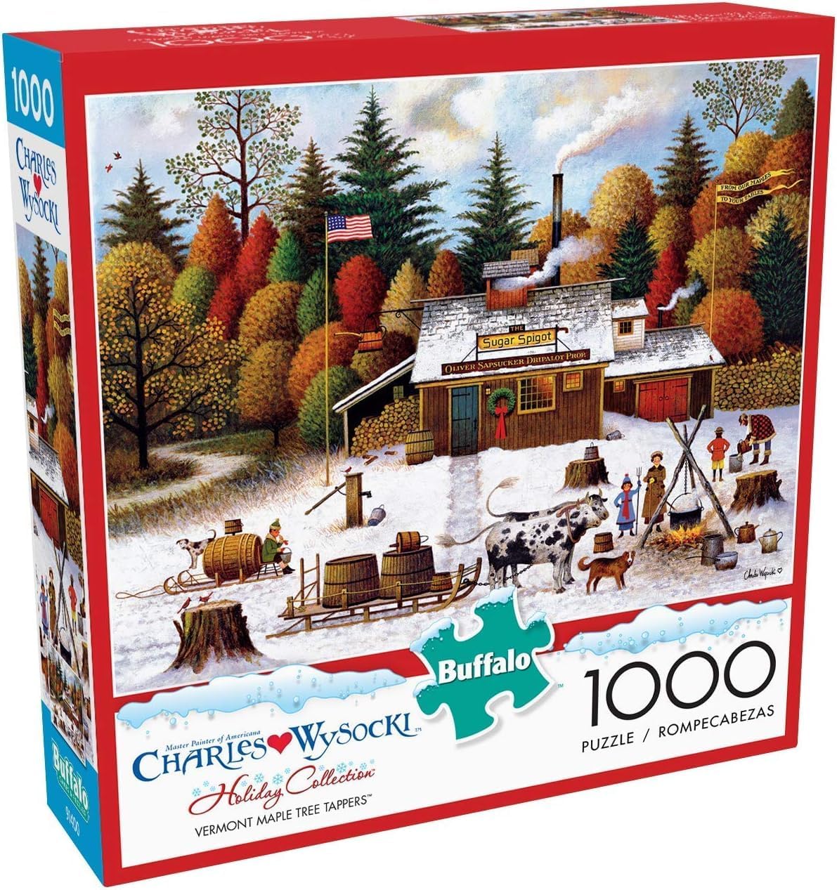Buffalo Games - Charles Wysocki - Vermont Maple Tree Tappers - 1000 Piece Jigsaw Puzzle