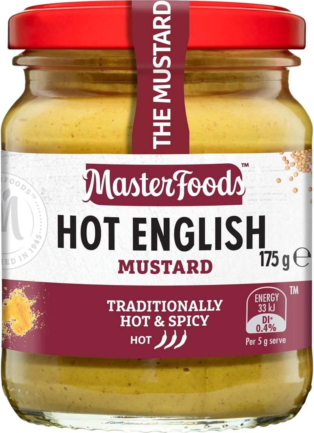 Masterfoods Mustard Hot English 175g