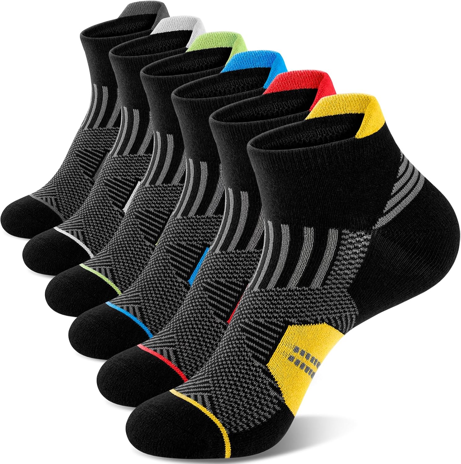 Niofind Mens Trainer Socks, Cotton Ankle Socks for Men Women, Breathable Sports Sock for Running, Walking, gym, Multipack (6/12 Pairs)