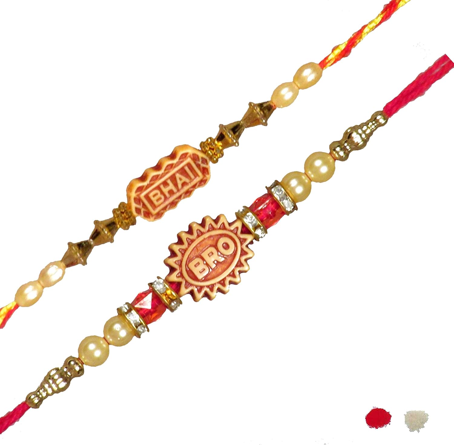bhai and bro rakhi combo for brother | rakhi for brother | rakhi set of 2 (Pack of 2), pack of 2